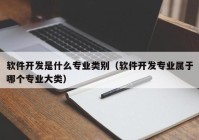 软件开发是什么专业类别（软件开发专业属于哪个专业大类）